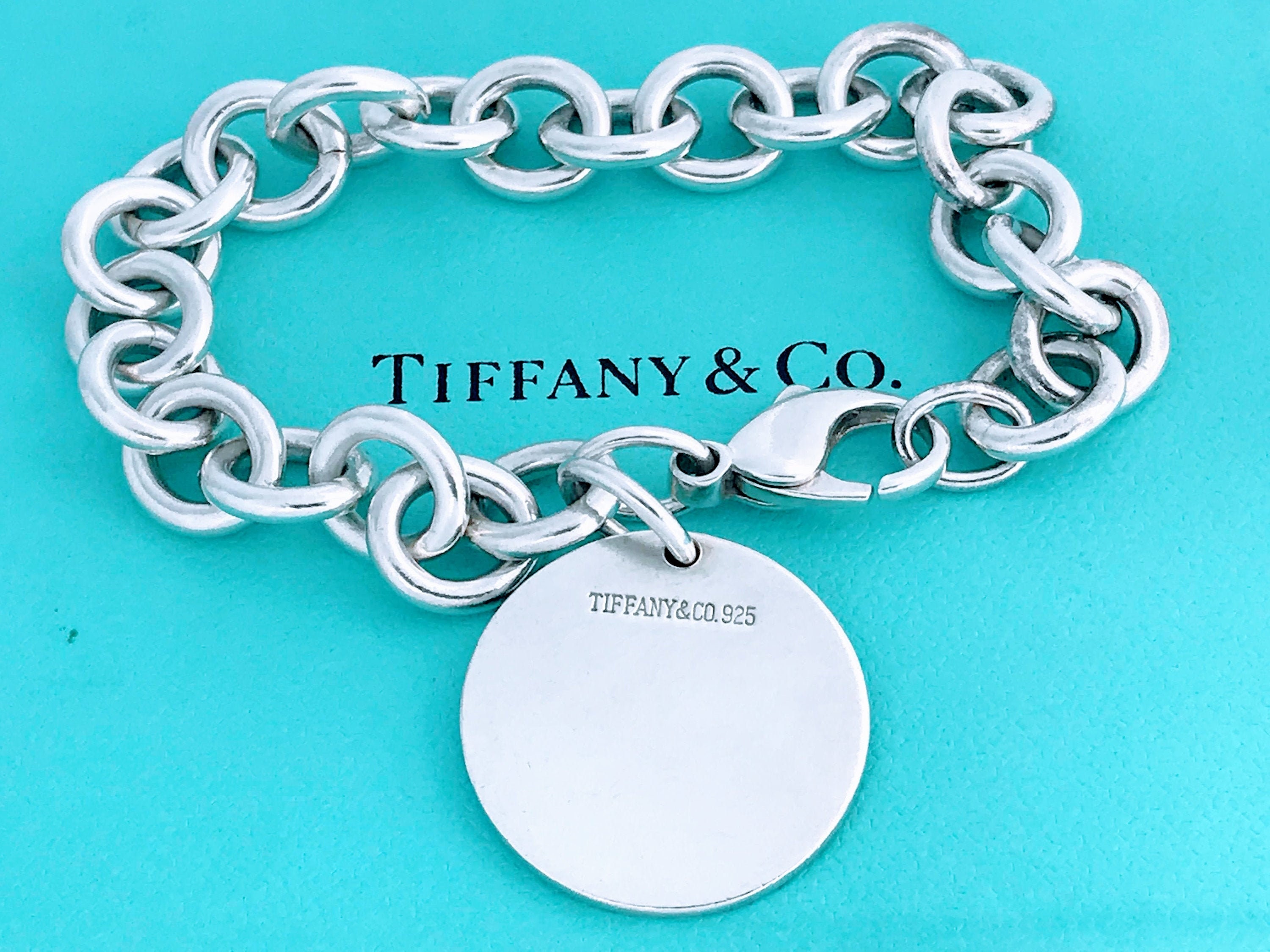 Authentic Tiffany & Co Sterling Silver Heart Tag Charm -  Israel