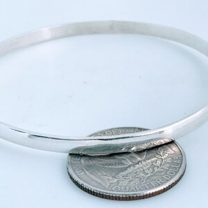 One 925 Sterling Silver Stacking Bangle Bracelet, Retro Minimalist ...