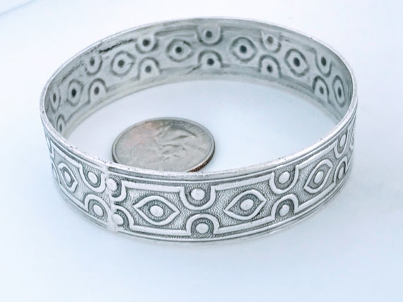 Artisan Made Sterling Silver Modernist Bangle Bra… - image 7