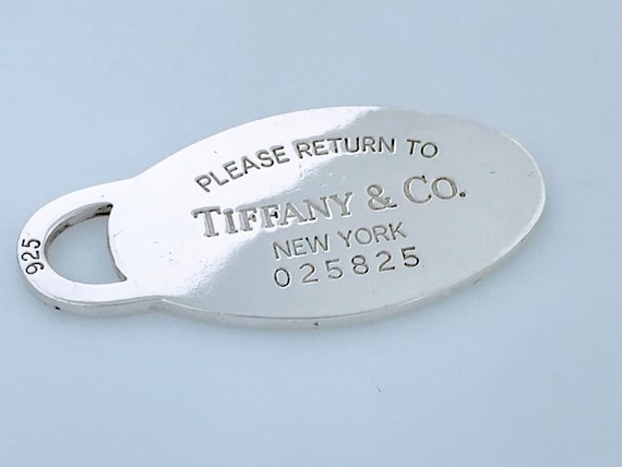 Authentic Tiffany & Co. Sterling Silver Oval Retu… - image 2