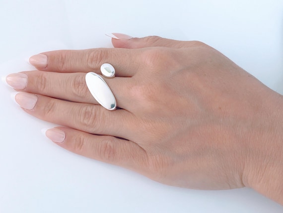 Artisan Modernist Solid Sterling Silver Abstract … - image 3