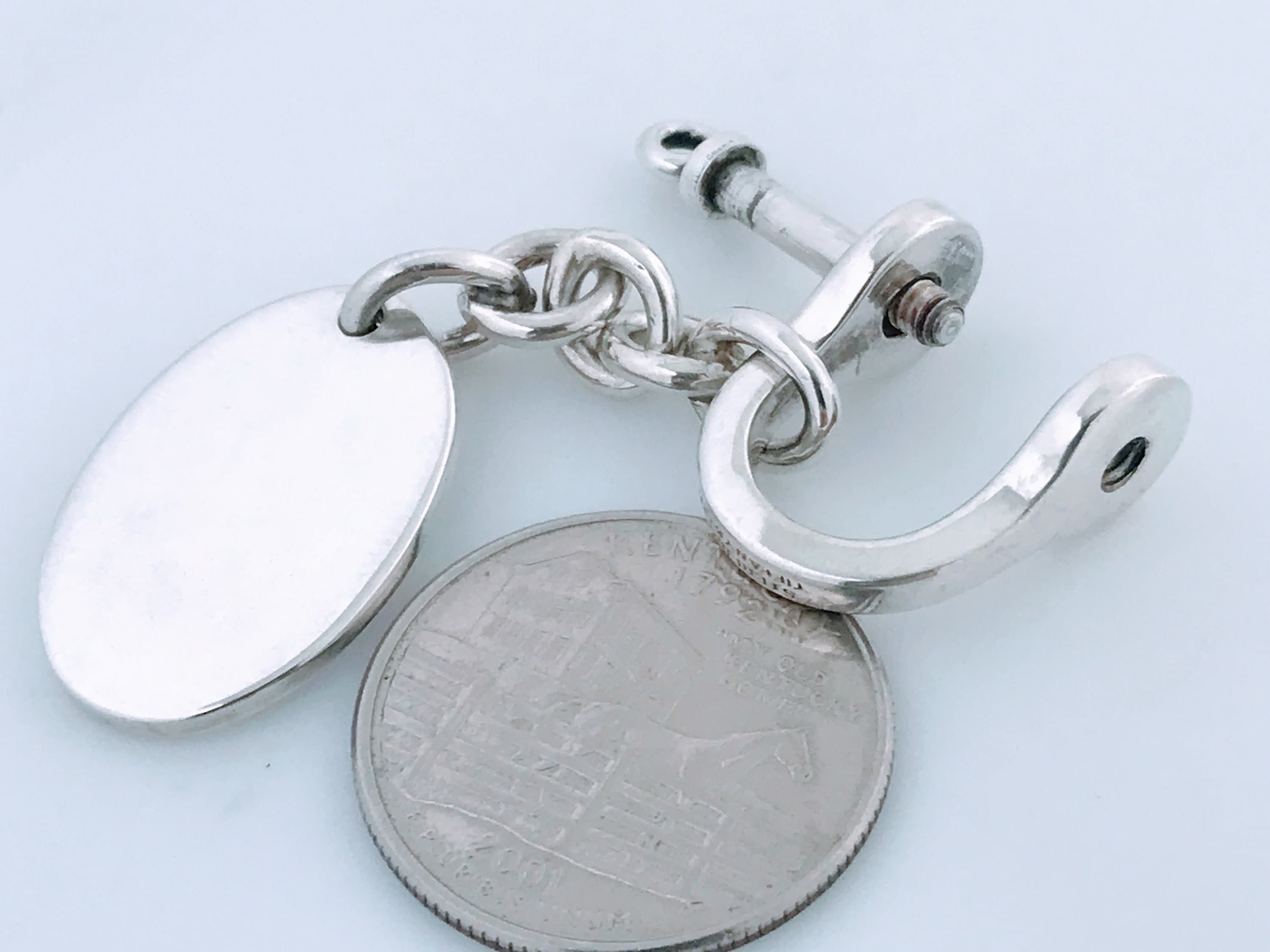 小物 OLD TIFFANY SILVER KEY RING Vintage Tiffany & Co Sterling Silver Horseshoe Key Chain Key