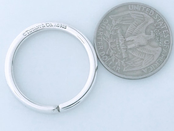 Authentic Tiffany & Co. Round Split Ring Key Chai… - image 3