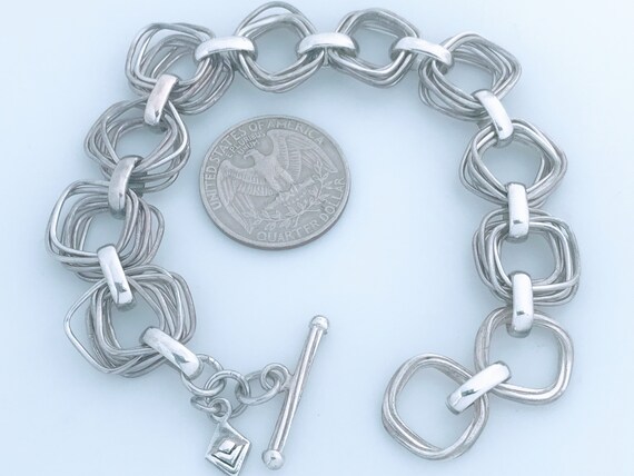 Silpada Multi Squared Link Toggle Bracelet 925 St… - image 7