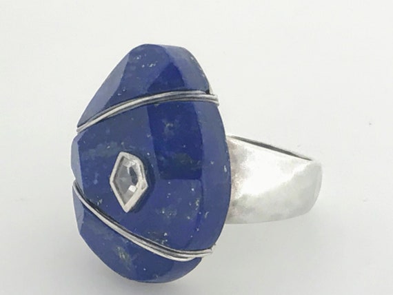 Very Rare Tubed Midnight Lapis Vintage Native American Navajo Sterling Silver Necklace- Signed! Very Rare Tubed Midnight Lapis Vintage Native American Navajo Sterling Silver Necklace- Signed!