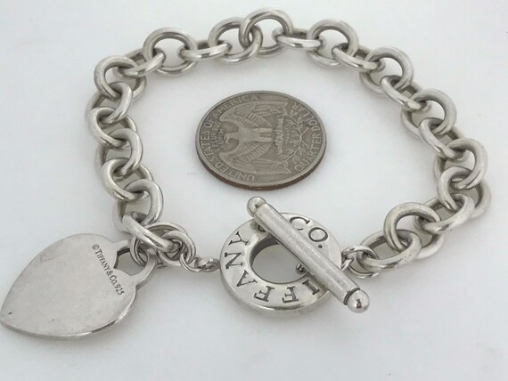 Authentic Tiffany & Co. Sterling Silver Heart Tag Toggle - Etsy ...