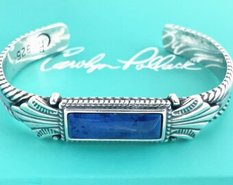 Carolyn Pollack Relios Sterling Silver Lapis Lazuli Cuff Bracelet