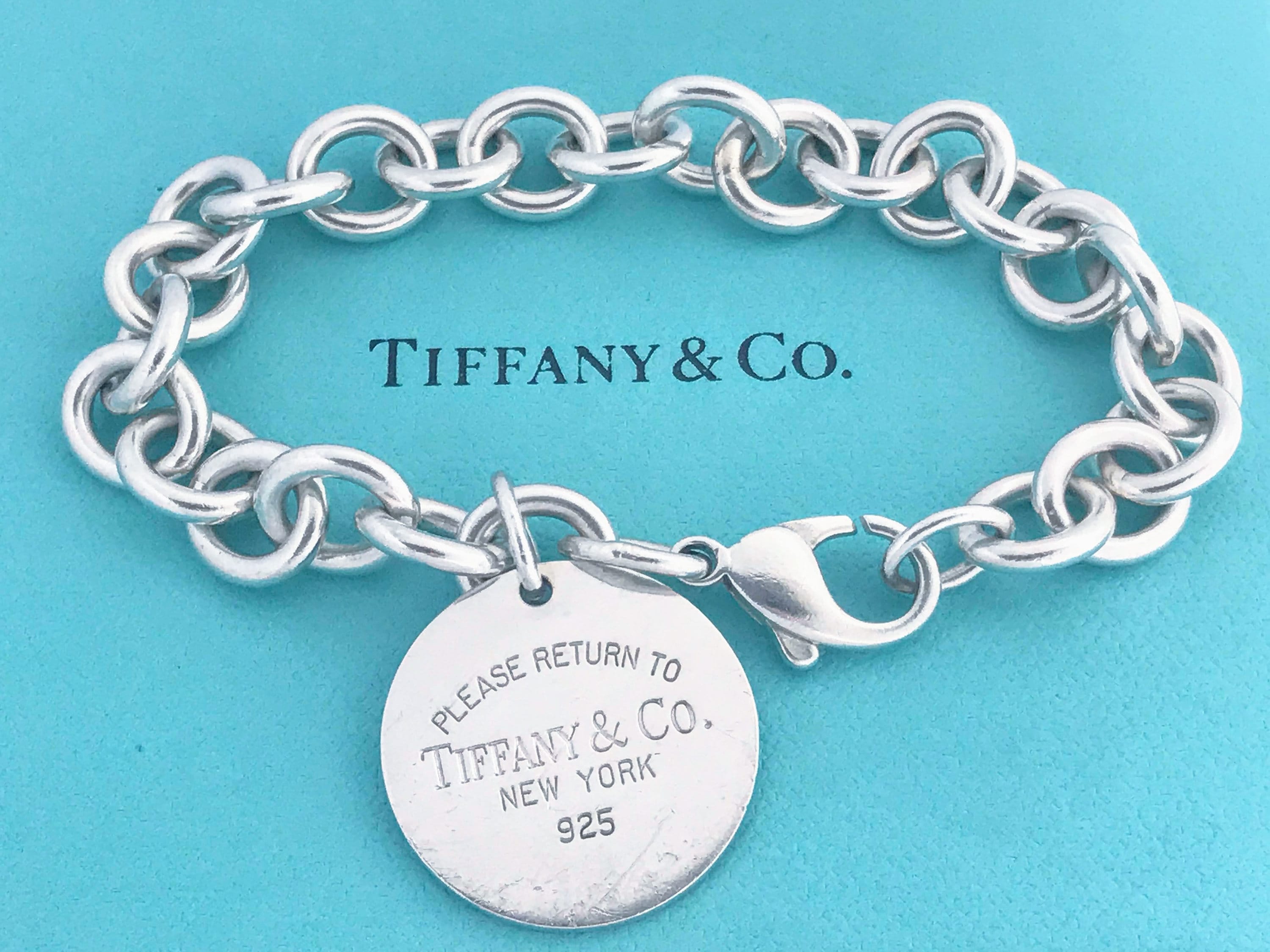 Tiffany & Co Return to Tiffany Silver Heart 8 mm Ball Bead Round Bracelet Gift