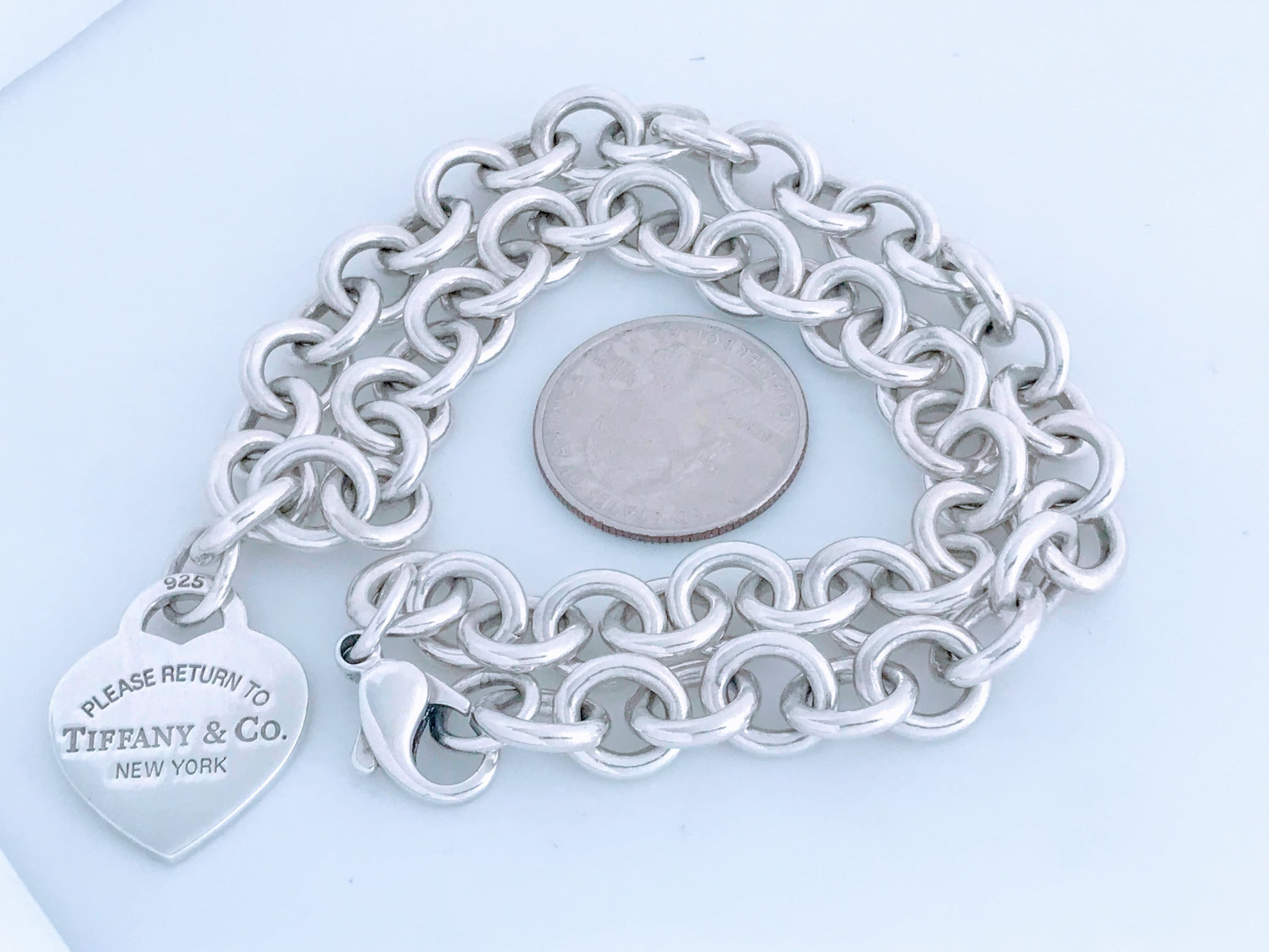 ティファニー TIFFANY&CO　925シルバー Authentic Tiffany & Co. Sterling Silver Heart Tag Charm Choker