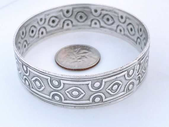 Artisan Made Sterling Silver Modernist Bangle Bra… - image 6