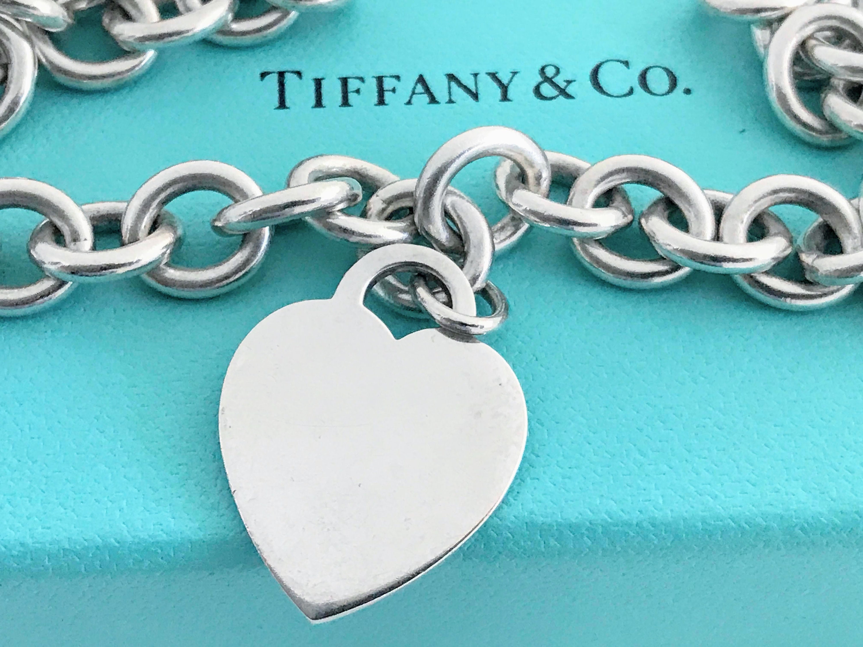 Authentic Tiffany & Co Sterling Silver Heart Tag Charm -  Israel