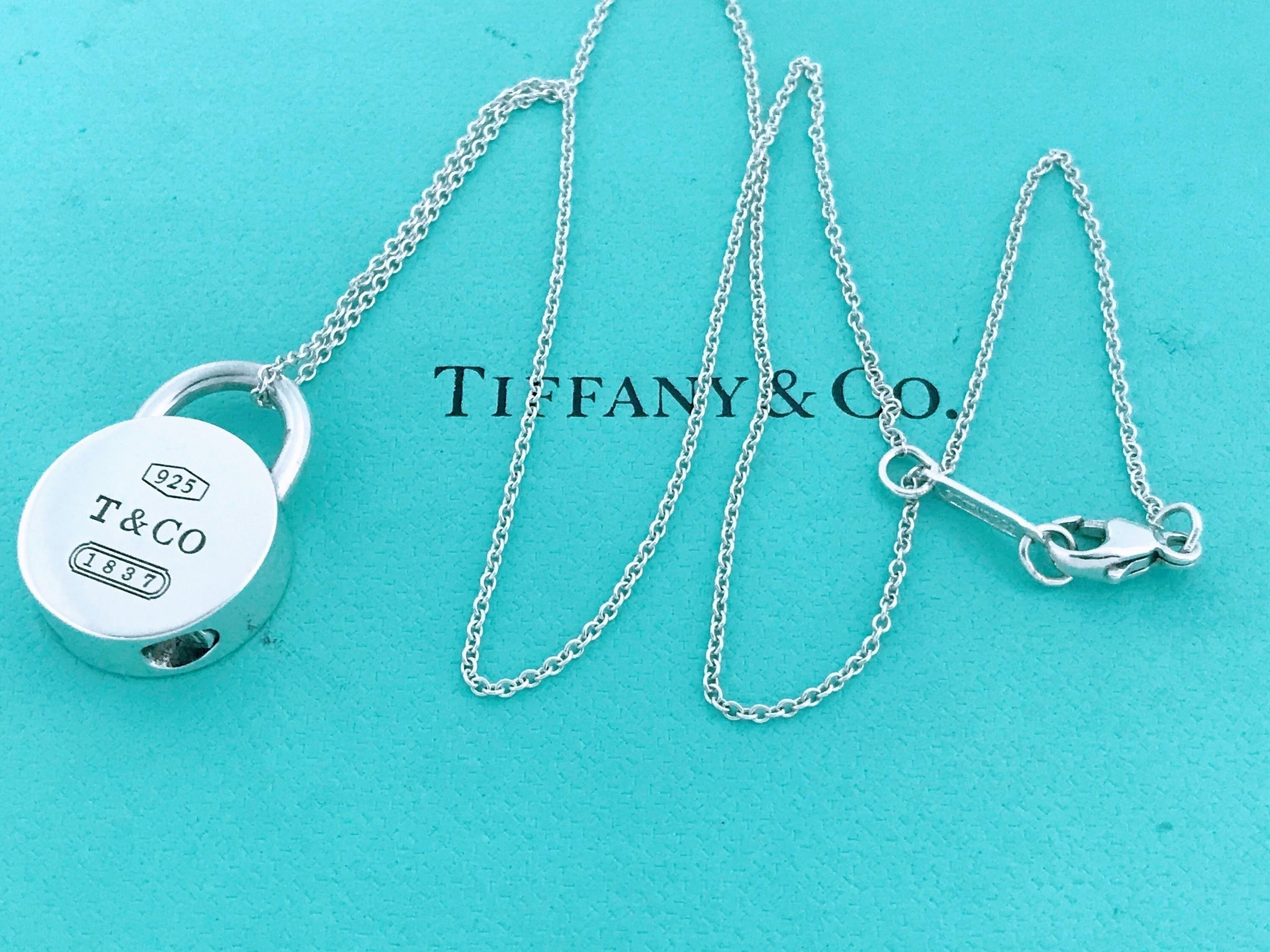 Tiffany & Co. Sterling Silver Padlock Link Necklace