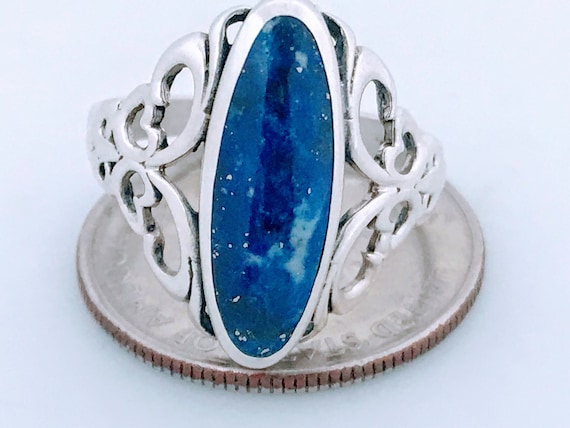 Vintage Kabana Sterling Silver Lapis Lazuli Stone… - image 1