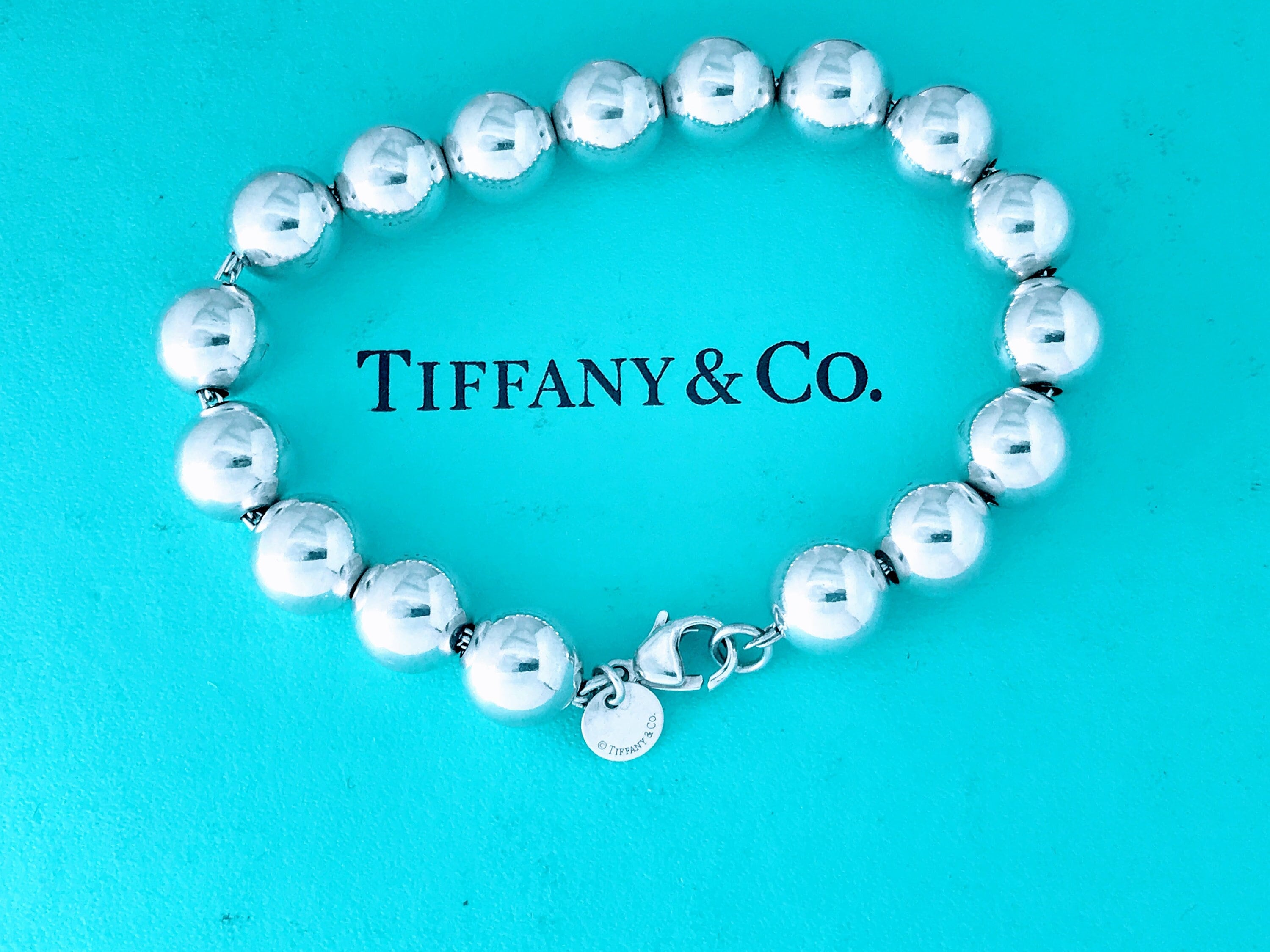 Authentic Tiffany & Co. Sterling Silver Bead Ball Bracelet Authentic Tiffany & Co. Sterling Silver Bead Ball Bracelet