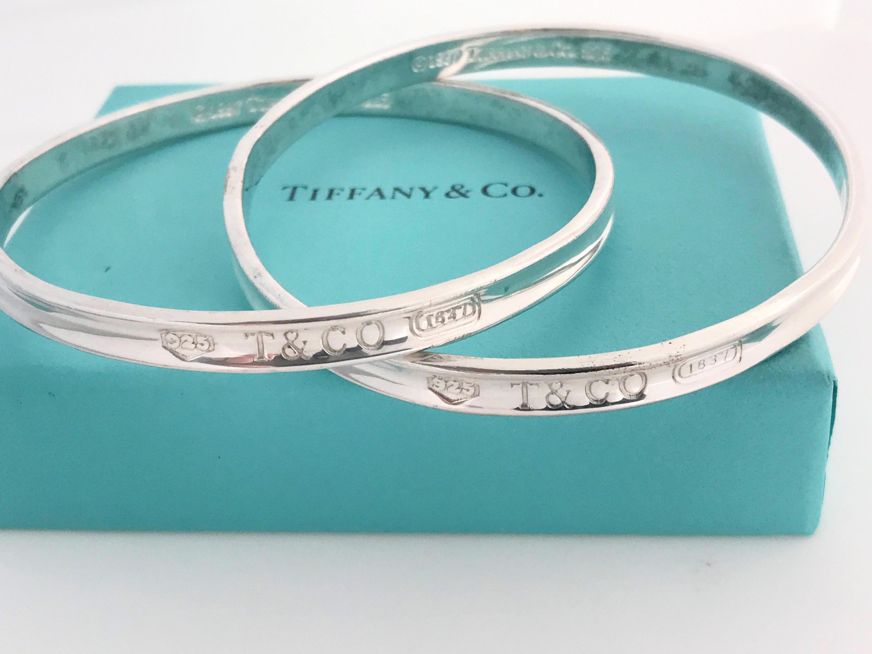 Authentic Tiffany Co. 1837 Sterling Silver 925 Cuff Bracelet -  Israel