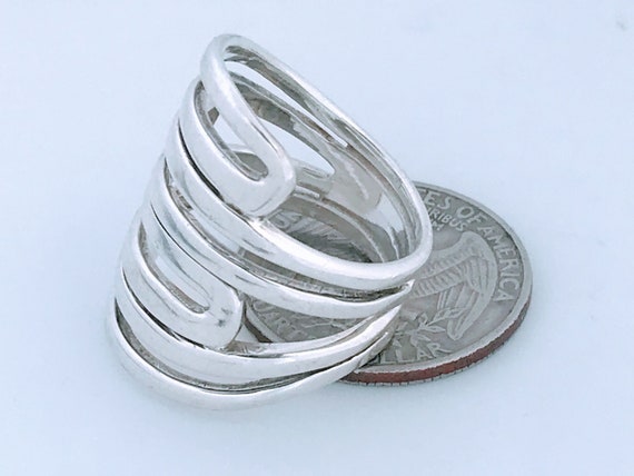 Silpada Modern Maze Sterling 925 Silver Ring Band… - image 7