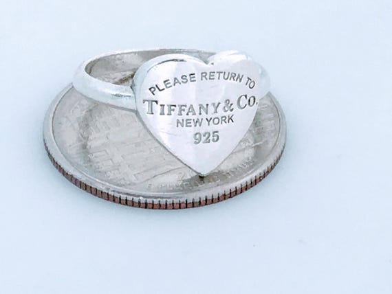 Authentic Tiffany & Co. Return to Tiffany Heart Ring Band, Vintage
