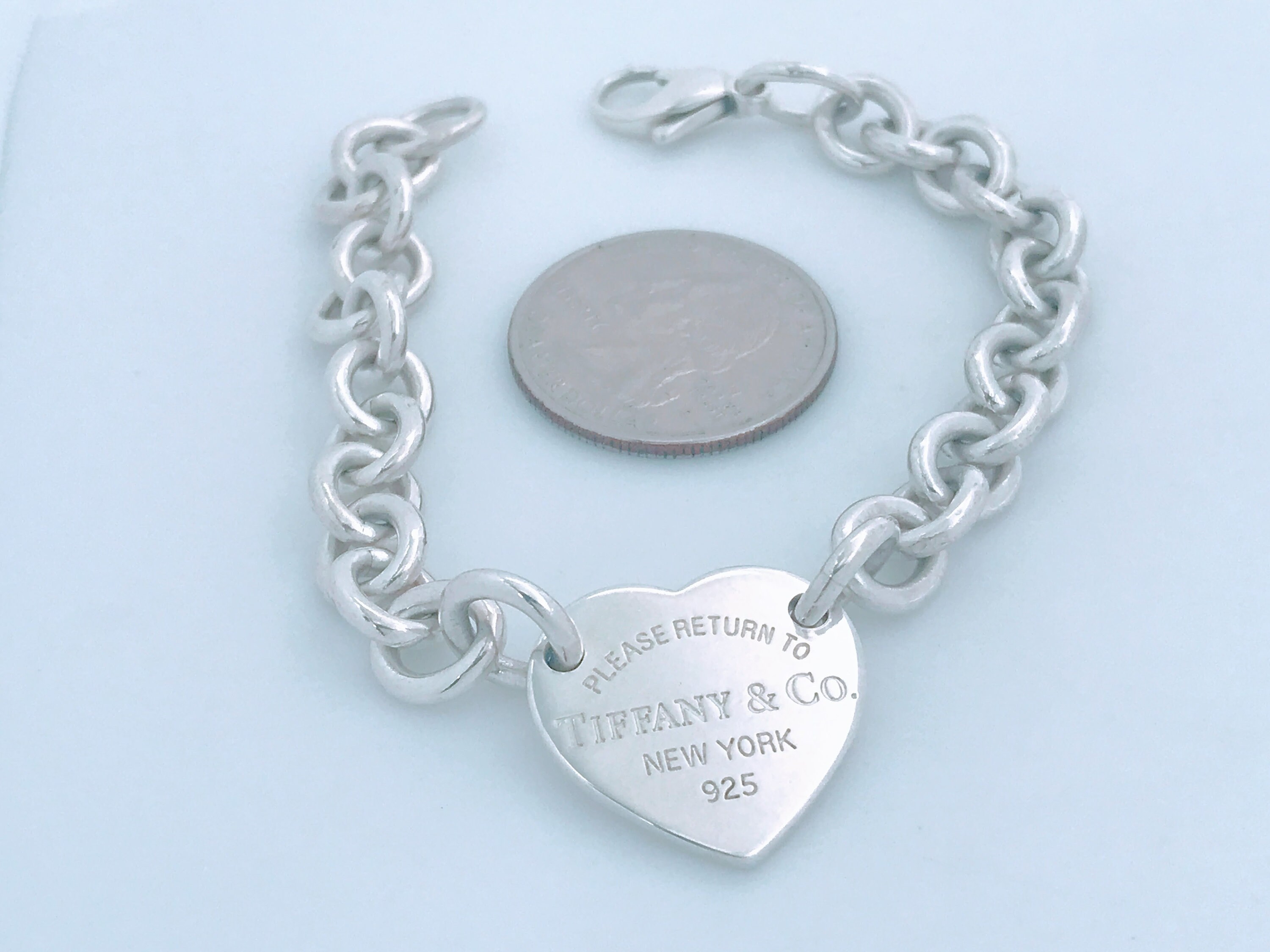 Authentic Tiffany & Co Sterling Silver Heart Tag Charm -  Israel