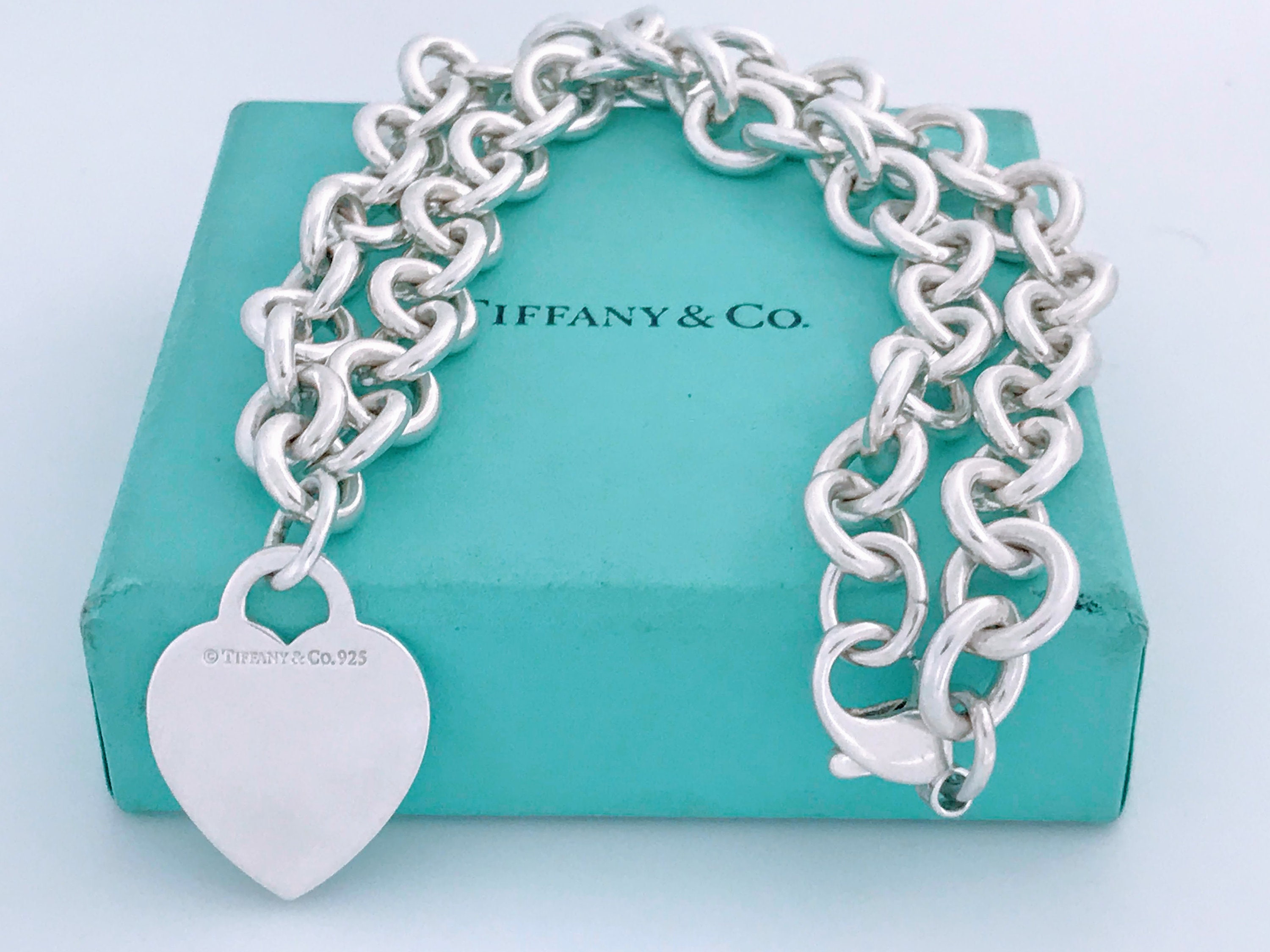 Authentic Tiffany & Co Sterling Silver Heart Tag Charm -  Israel