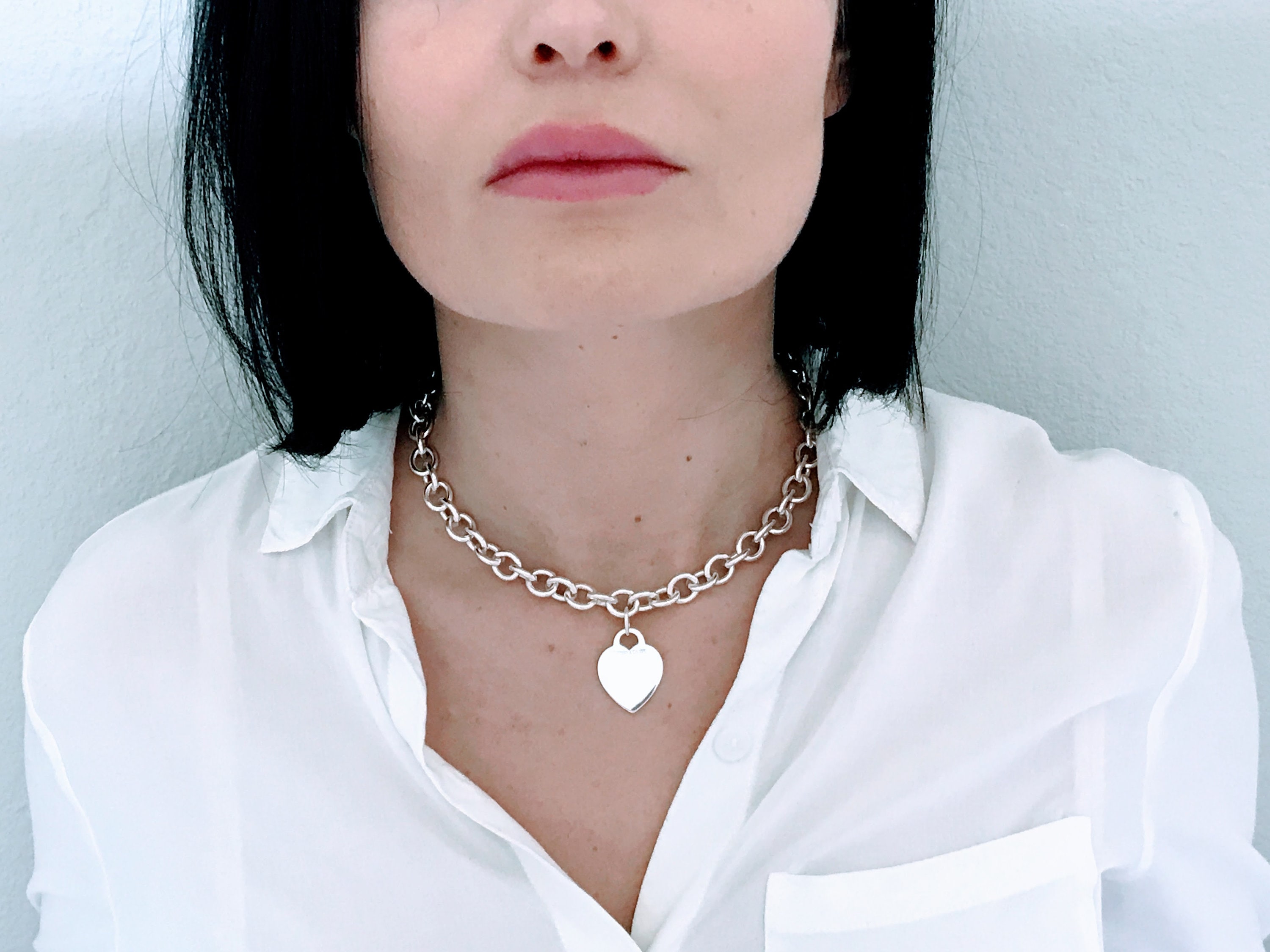 Heart tag necklace discount