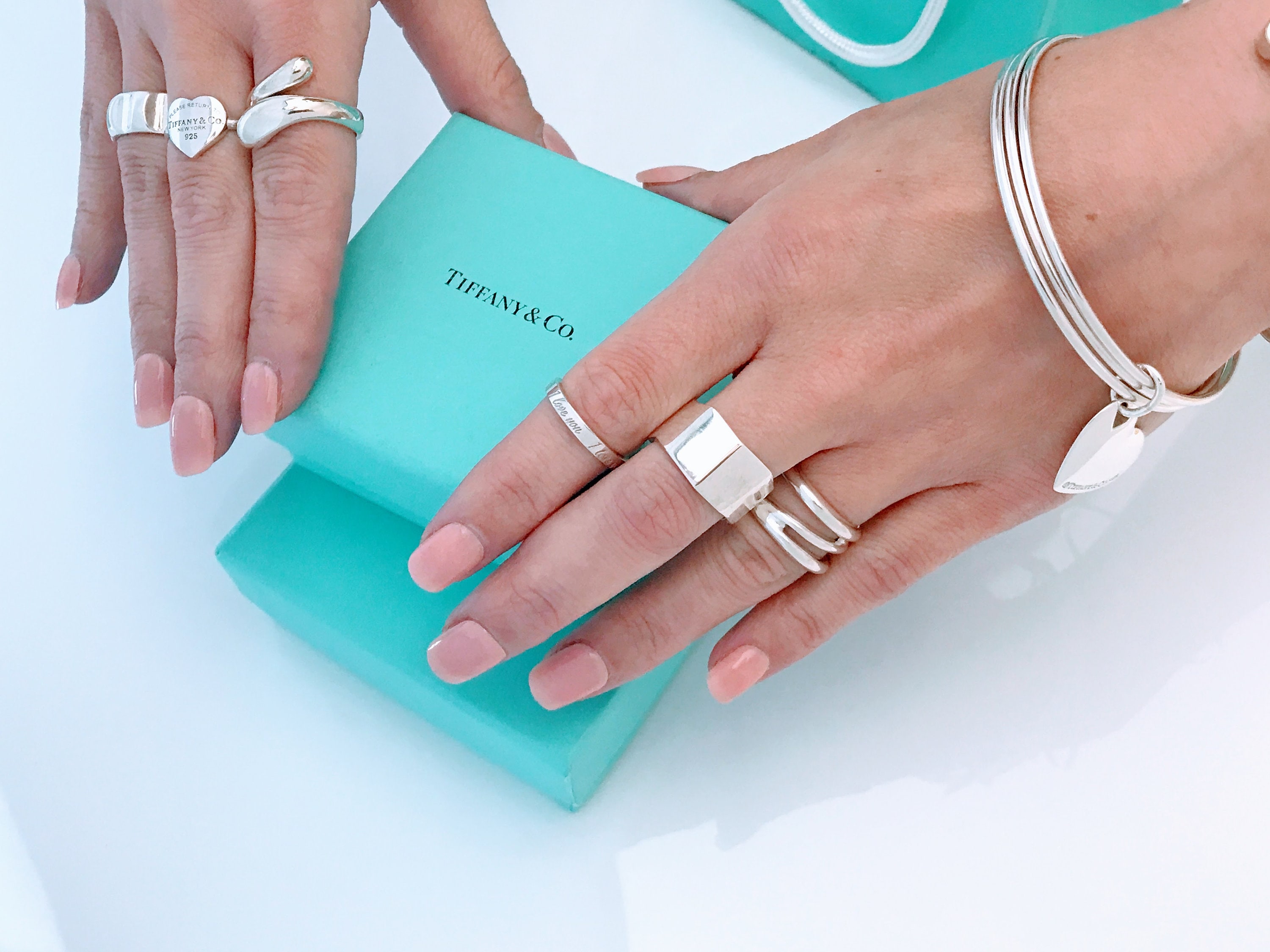 Authentic Tiffany & Co Sterling Silver Notes I Love You Band Authentic Tiffany & Co Sterling Silver Notes I Love You Band