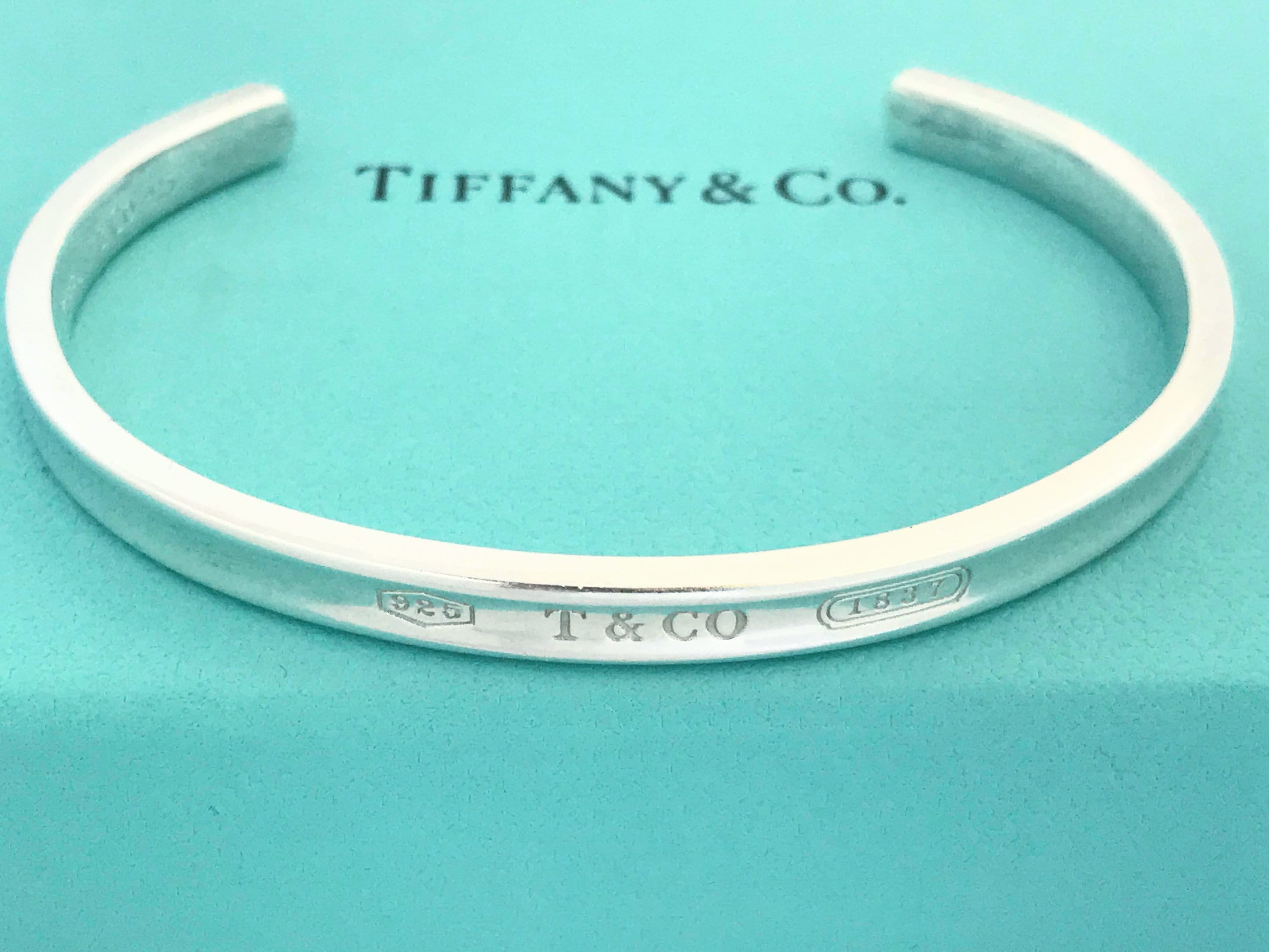 Authentic Tiffany Co. 1837 Sterling Silver 925 Cuff Bracelet | Etsy