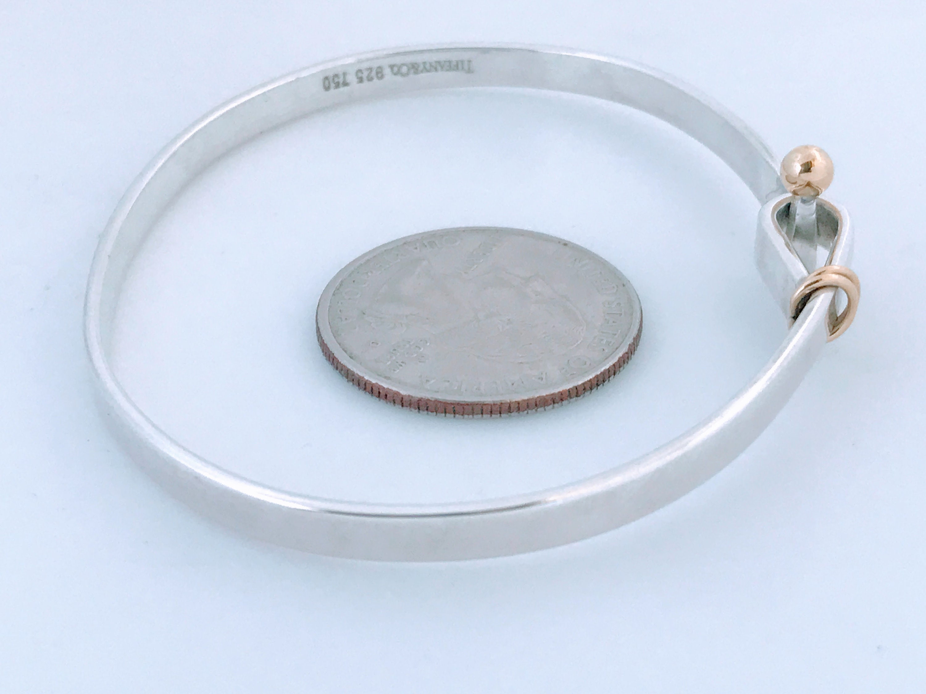 Tiffany & Co. Sterling Silver 18K Yellow Gold Hook And Eye