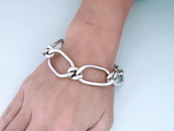 Vintage Taxco Mexico Big Heavy 925 Sterling Silver Chain Vintage Taxco Mexico Big Heavy 925 Sterling Silver Chain