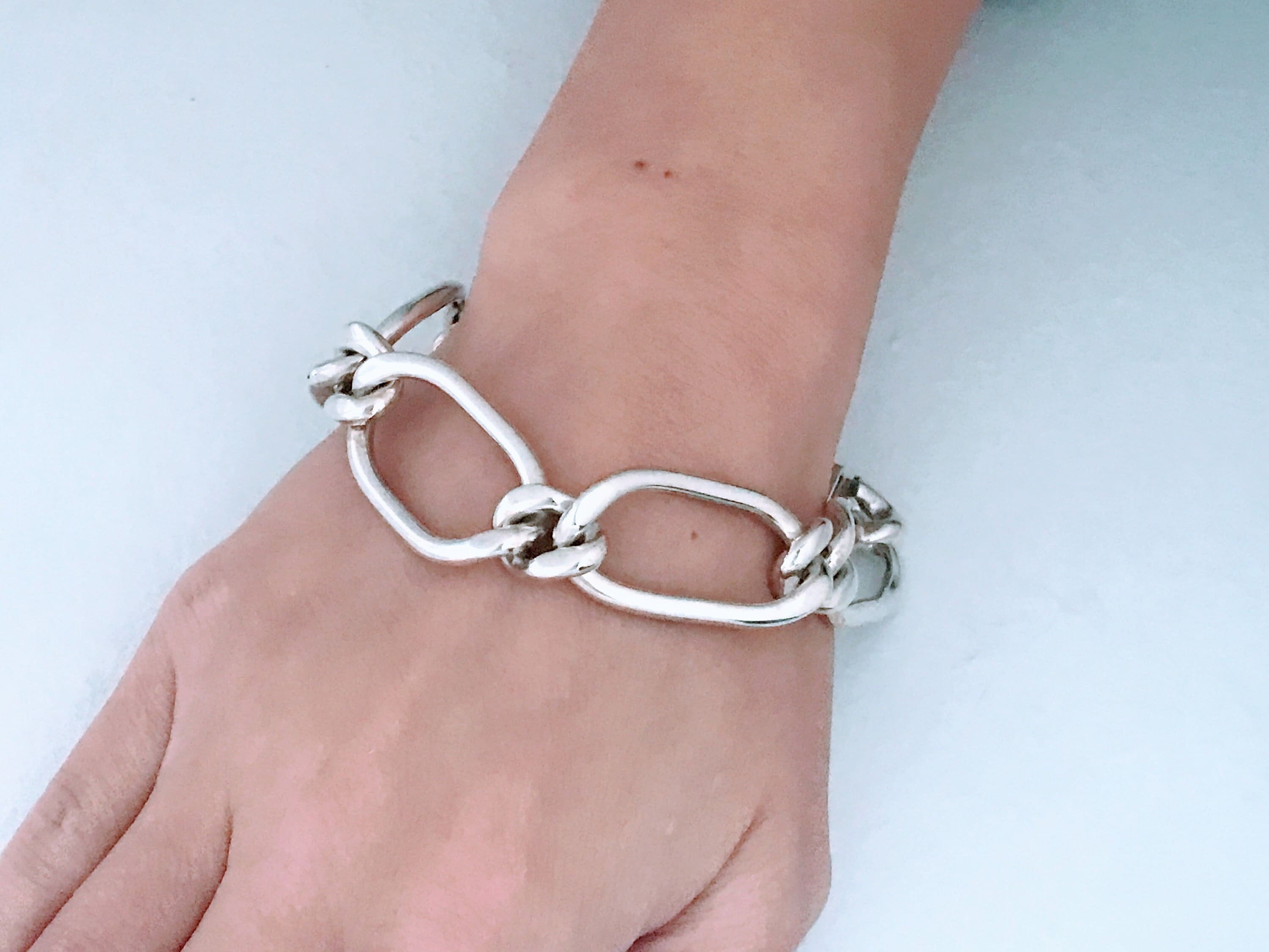 Vintage Taxco Mexico Big Heavy 925 Sterling Silver Chain Vintage Taxco Mexico Big Heavy 925 Sterling Silver Chain