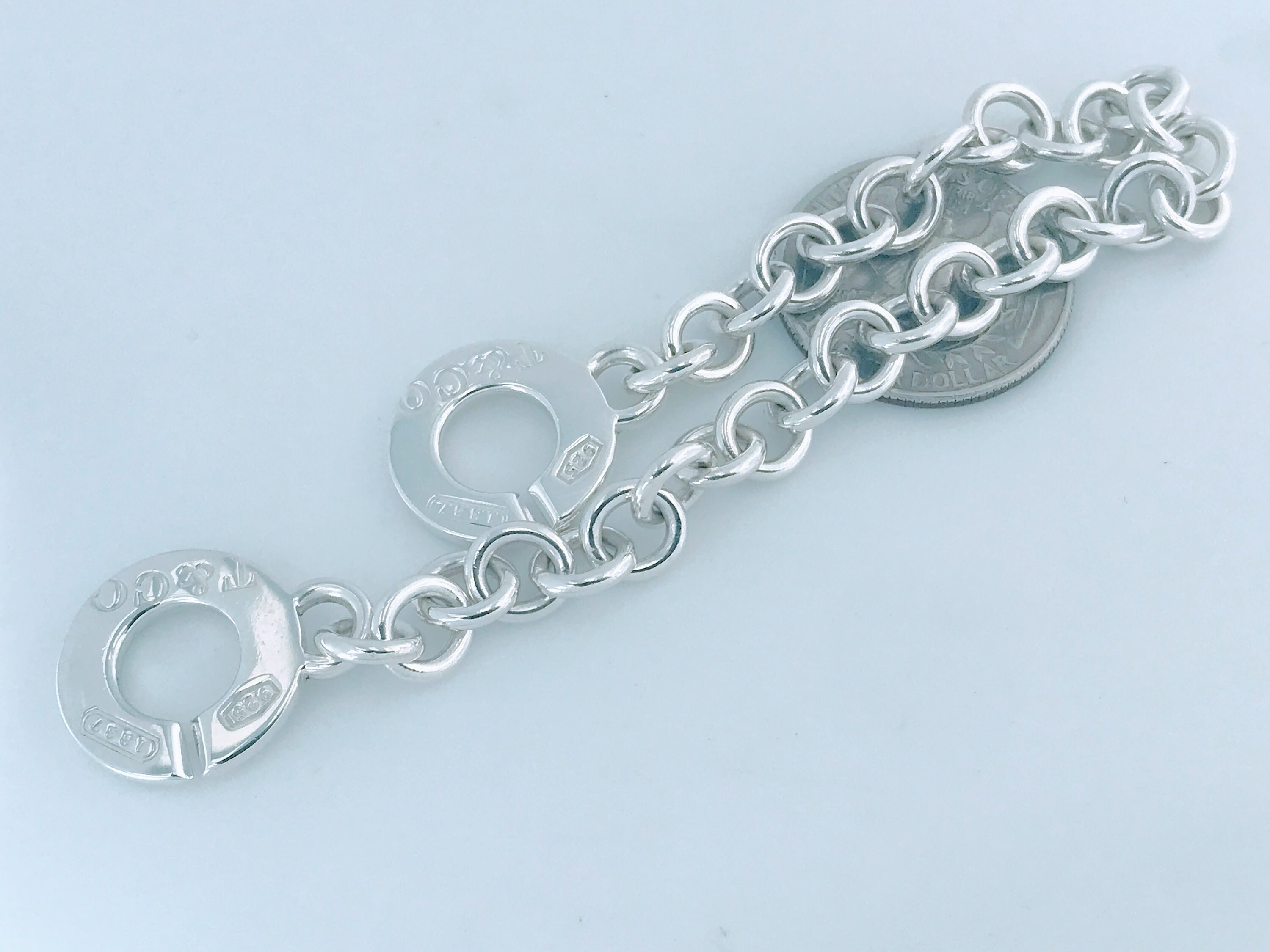 Sterling Silver Two Way Double Loop in Loop Chain Bracelet — Designs By S&R