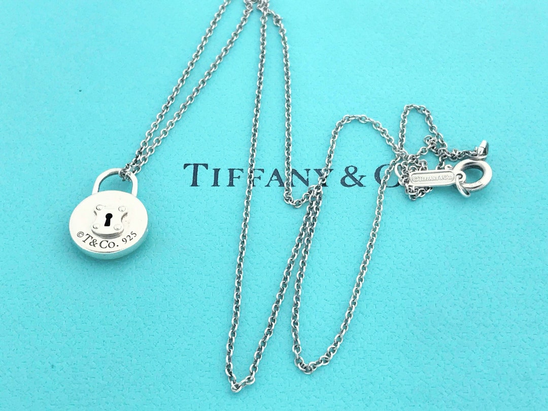 Tiffany & Co. Sterling Silver Small Round Padlock Keyhole 