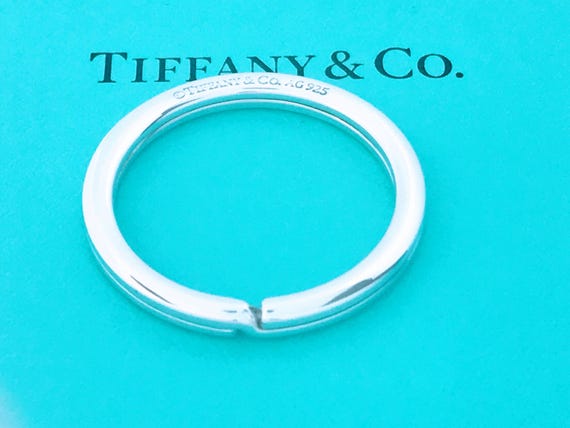 Authentic Tiffany & Co. Round Split Ring Key Chai… - image 1