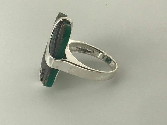 Abalone Sterling Silver Modernist Ring, Abalone I… - image 5