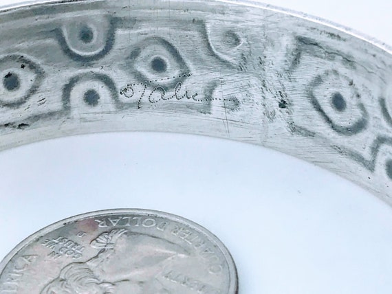 Artisan Made Sterling Silver Modernist Bangle Bra… - image 9
