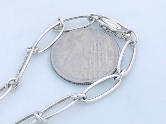 Authentic Tiffany Co. Elsa Peretti Open Heart Oval Link Bracelet