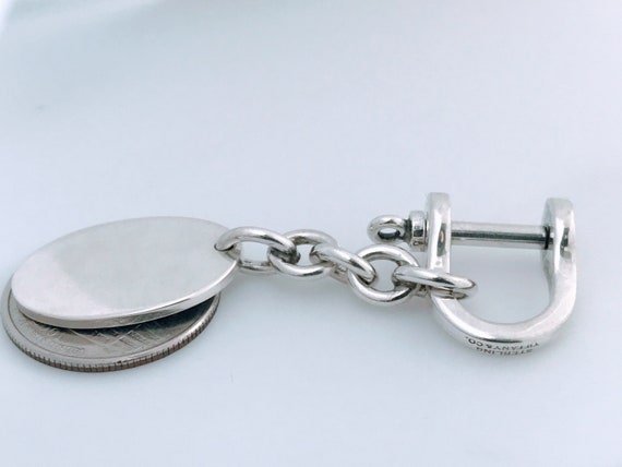 Tiffany & Co. Oval Tag Key Ring in Sterling Silver