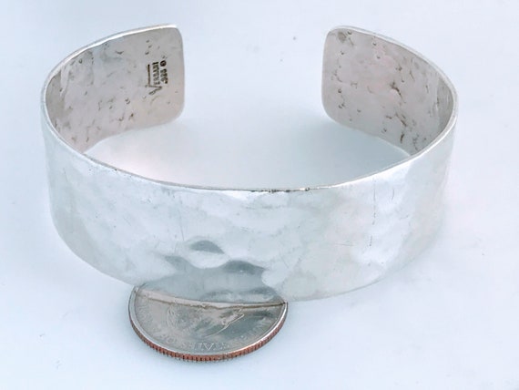 Versani Chunky Hammered Sterling Silver Cuff Brac… - image 5