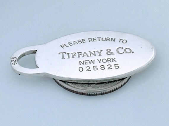 Authentic Tiffany & Co. Sterling Silver Oval Retu… - image 6