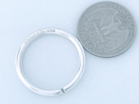 Authentic Tiffany & Co. Round Split Ring Key Chai… - image 2