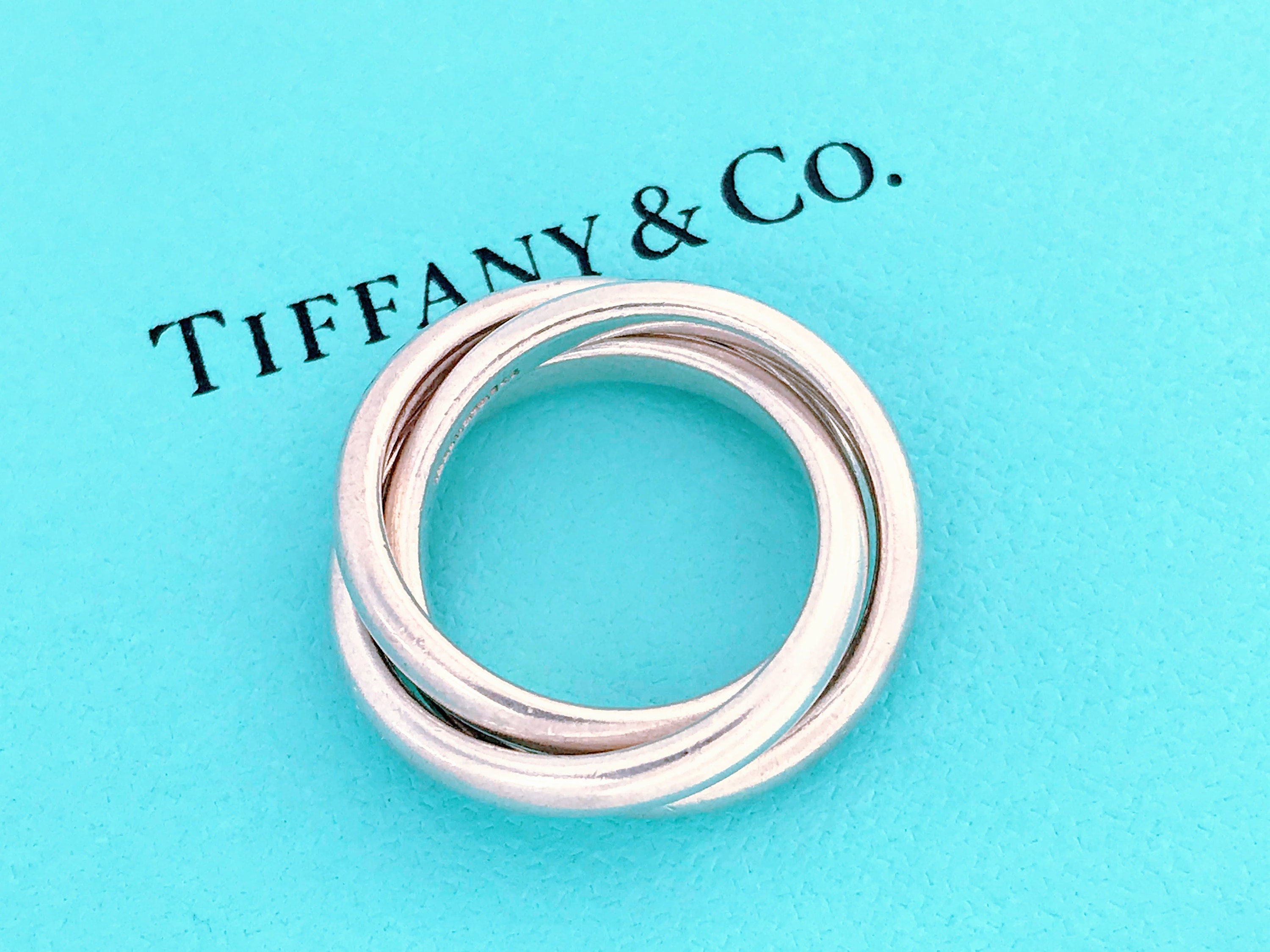 Authentic Tiffany & Co Sterling Silver Triple Rolling Band Authentic Tiffany & Co Sterling Silver Triple Rolling Band