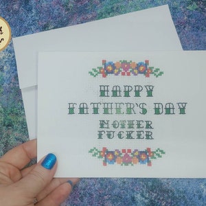 Bonne fête des pères Maman fucker. Fête des Pères.  Carte amusante, cartes Snarky - Vierge à l’intérieur . LIVRAISON GRATUITE