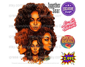 Fashion Afro Girl, Melanin Black Girl PNG Clipart Illustration, Transparant Black Queen Sublimation Design, Black Girl Magic T-shirt Design