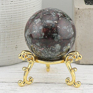 Eudialyte Sphere, Natural Pink Red Green Tourmaline Russian Crystal Stone #NRES121