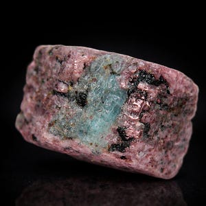 Ruby Record Keeper, Untreated Rough Raw Hexagon Red Blue Kyanite Sapphire Aquamarine Corundum Matrix Beryl Crystal Specimen #RSBRS1059