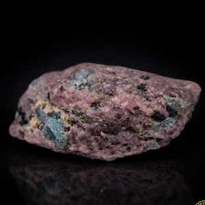 Ruby Record Keeper, Untreated Rough Raw Hexagon Red Blue Kyanite Sapphire Aquamarine Corundum Matrix Beryl Crystal Specimen #RSBRS1088