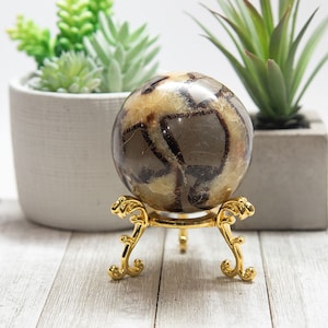 Large Septarian Sphere - Natural 69mm Madagascar Dragon Stone Polished Crystal Ball #SSS55