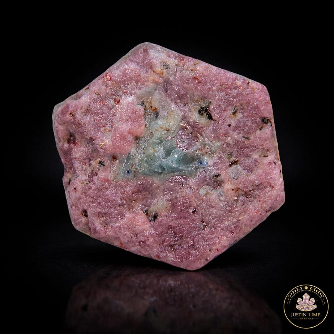Ruby Hexagon Ruff Ruby Record Keeper, Untreated Rough Raw Hexagon Red Blue Kyanite ...