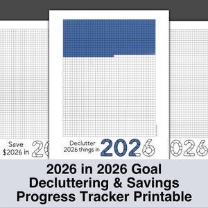 Voortgangsgrafiek 2026 in 2026 jaar: opruimen organiseren fonds sparen tracker afdrukbare pdf