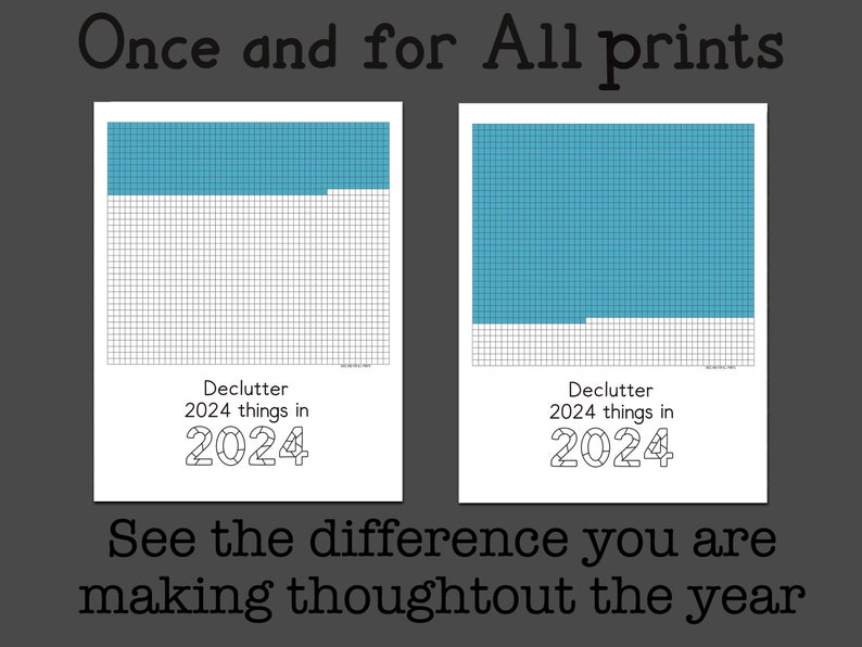 Declutter 2024 Things in 2024 Year Progress Chart Tracker Printable Etsy