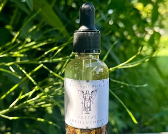 Archangel Michael Spell Oil | Protection, Courage & Banishing Ritual Oil | Spiritual Conjure Oil for Altars, Spells, Amulets and Wiccan Use